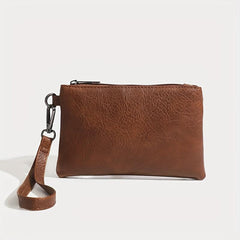 Vegan Leather Coin Purse Wristlet Envelope Clutch Bag
