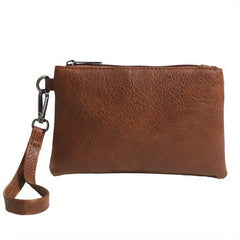 Vegan Leather Coin Purse Wristlet Envelope Clutch Bag