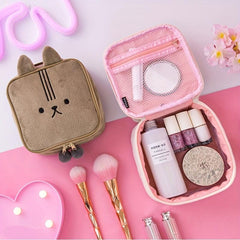 Cartoon Cosmetic Bag Makeup Brush Storage Portable Travel Toiletry Bag