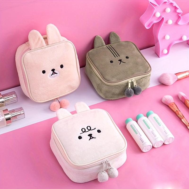 Cartoon Cosmetic Bag Makeup Brush Storage Portable Travel Toiletry Bag