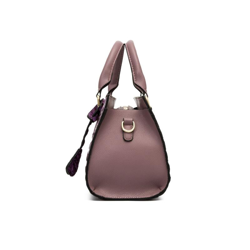 Crocodile Embossed Top Handle Satchel Purse Shoulder Bag