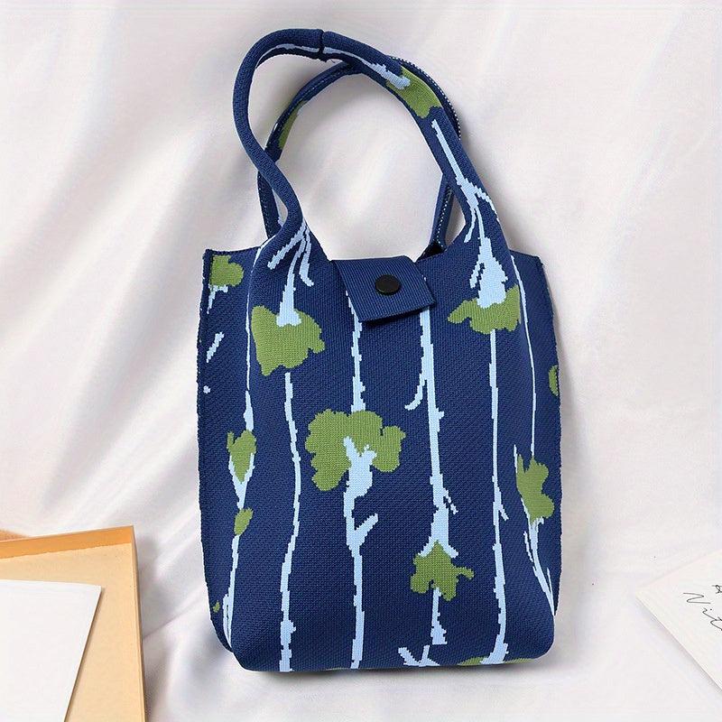 Satchel Bag Knitted Handbag Casual Storage For Shopping