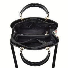 Large Capacity Double Handle Tote Bag Plaid Pattern Shoulder Bag Crossbody Bag