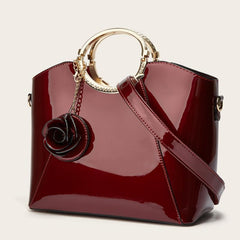 Women's Top Handle Satchel Bag w/ Bag Charm
