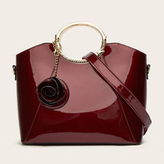 Women's Top Handle Satchel Bag w/ Bag Charm