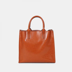 Vintage Leather Crossbody Bag Solid Tote Office Work Satchel Purse