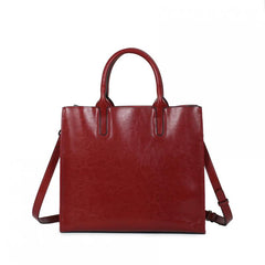 Vintage Leather Crossbody Bag Solid Tote Office Work Satchel Purse