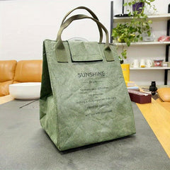 Waterproof Paper Bento Bag for Lunch Box Insulation Office Worker Handbag