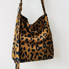 Leopard Print High Capacity Tote Bag Lightweight Shoulder Bag