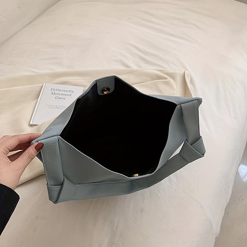 Minimalist Solid Shoulder Bag All Match Tote Bag For Work