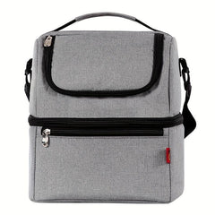 Double Layer Insulated Lunch Bag Ice Pack Leakproof Insulation Picnic Travel