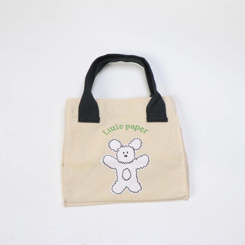Bear Pattern Canvas Tote Bag Eco friendly Shopping Bag