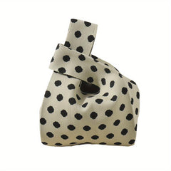 Contrast Tote Handbags Knitted Wrist Bag Crochet Vest Bag