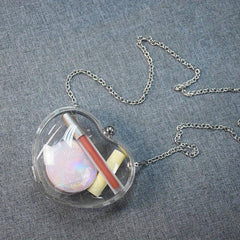 Transparent Love Shaped Shoulder Bag Chain All Match Lipstick Bag