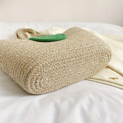 Boho Style Straw Woven Tote Bag Large Capacity Travel Beach Bag