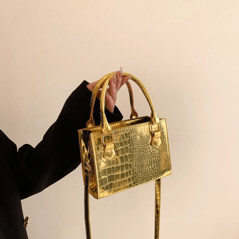Crocodile Pattern Crossbody Bag Summer Tote Bag Women's Stylish Handbag