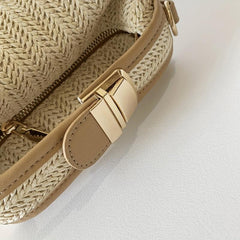 Summer Straw Handbag Boho Style Clutch Purse Crossbody Bag