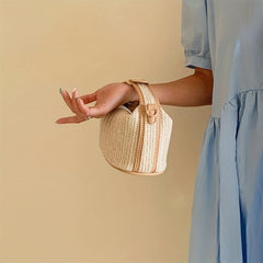 Summer Straw Handbag Boho Style Clutch Purse Crossbody Bag