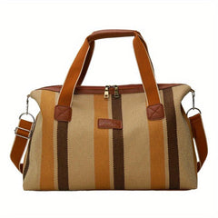 Vintage Striped Pattern Tote Bag Canvas Shoulder Bag