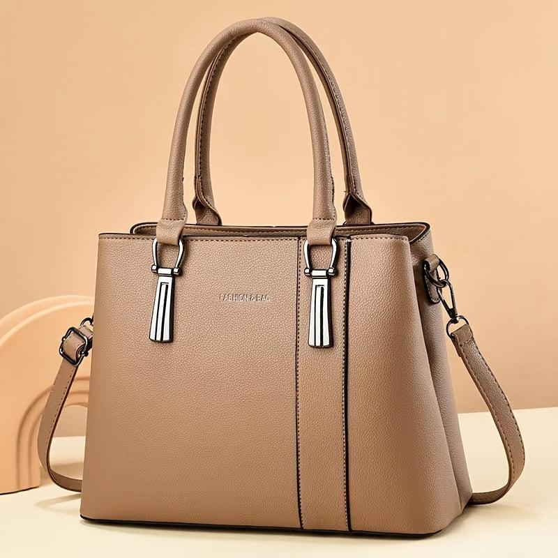 Solid Large Capacity Shoulder Purse For Work