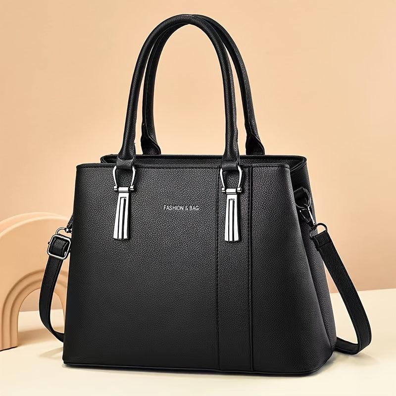 Solid Large Capacity Shoulder Purse For Work