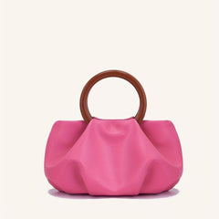 Ruched Evening Clutch Cloud Pleated Handbag Wedding Party Prom
