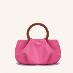 Ruched Evening Clutch Cloud Pleated Handbag Wedding Party Prom