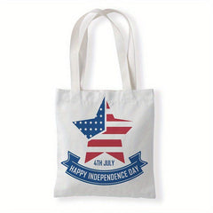 American Flap Pattern Bag Canvas Lightweight Shopper Bag