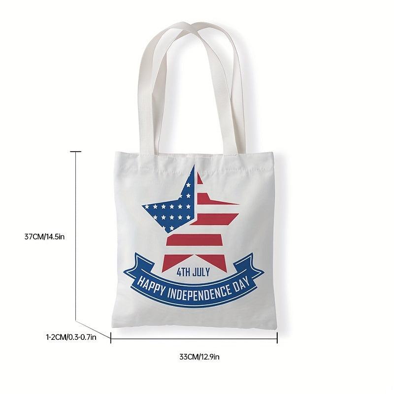 American Flap Pattern Bag Canvas Lightweight Shopper Bag