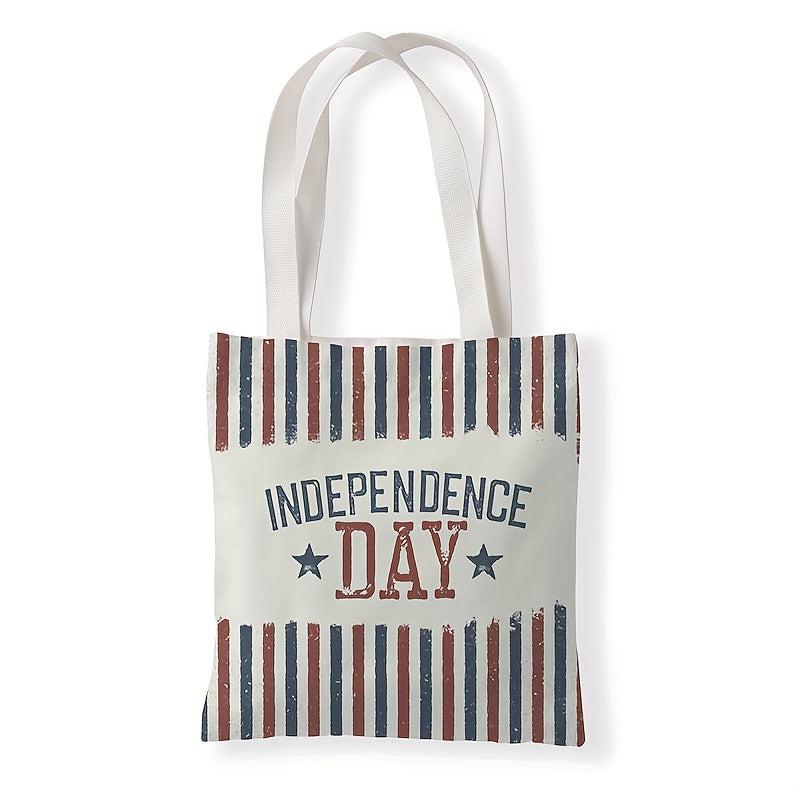 American Flap Pattern Bag Canvas Lightweight Shopper Bag