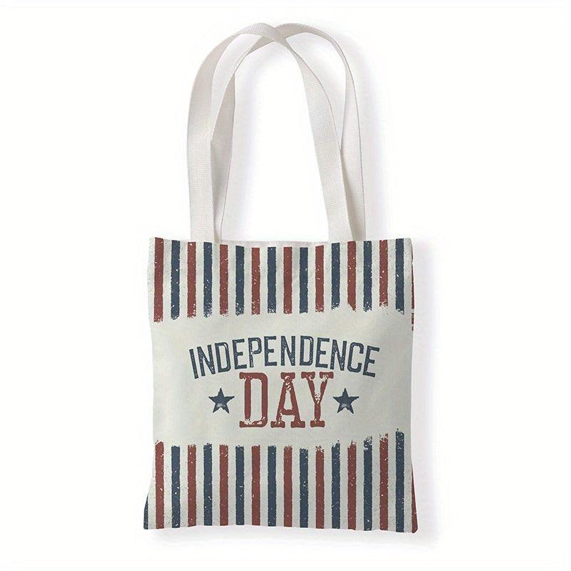 American Flap Pattern Bag Canvas Lightweight Shopper Bag