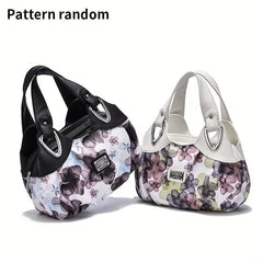 Floral Print Tote Bag Large Capacity Handbag Women's Shoulder Bag & Purse