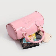 Boston Handbag Cylinder Crossbody Bag for Women