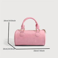 Boston Handbag Cylinder Crossbody Bag for Women