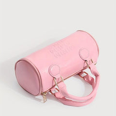 Boston Handbag Cylinder Crossbody Bag for Women
