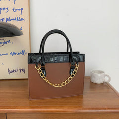 Metal Chain Large Capacity Handbag Women's OL Handbag