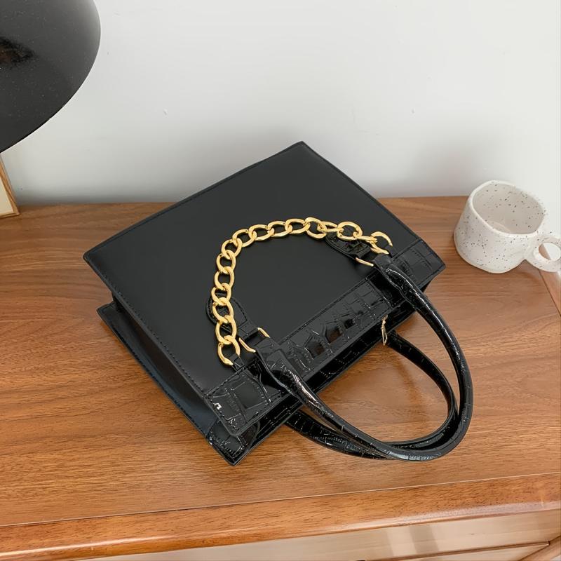 Metal Chain Large Capacity Handbag Women's OL Handbag