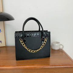 Metal Chain Large Capacity Handbag Women's OL Handbag