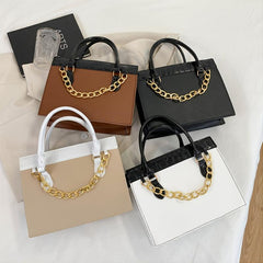 Metal Chain Large Capacity Handbag Women's OL Handbag