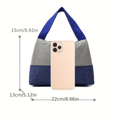 Lunch Box Bag Portable Storage Pouch Double Handle Handbag