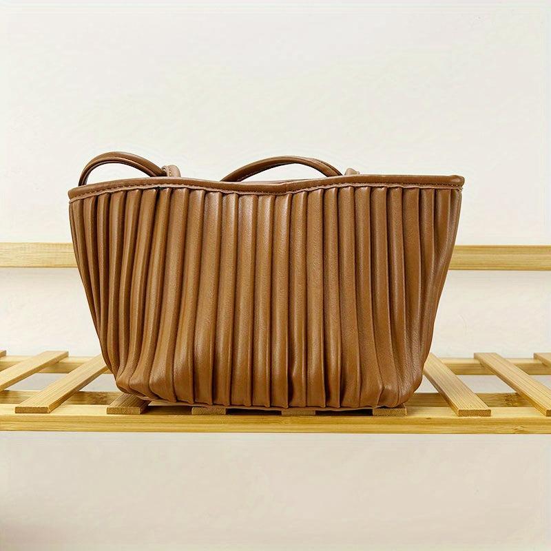Cloud Pleated Shoulder Bag Ruched Bucket Bag Casual Handbag