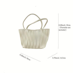 Cloud Pleated Shoulder Bag Ruched Bucket Bag Casual Handbag