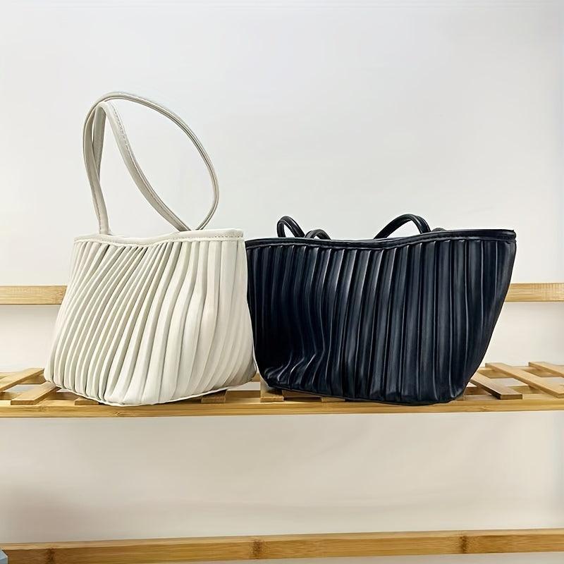 Cloud Pleated Shoulder Bag Ruched Bucket Bag Casual Handbag