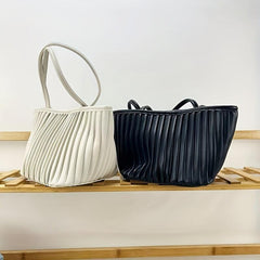 Cloud Pleated Shoulder Bag Ruched Bucket Bag Casual Handbag