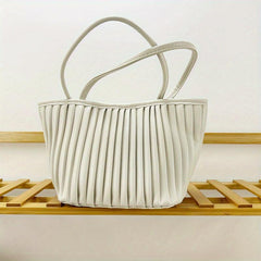 Cloud Pleated Shoulder Bag Ruched Bucket Bag Casual Handbag