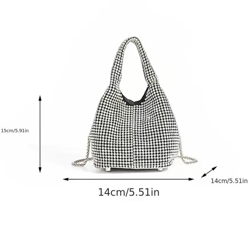 Rhinestones Evening Clutch Bag Glitter Crystal Bucket Bag
