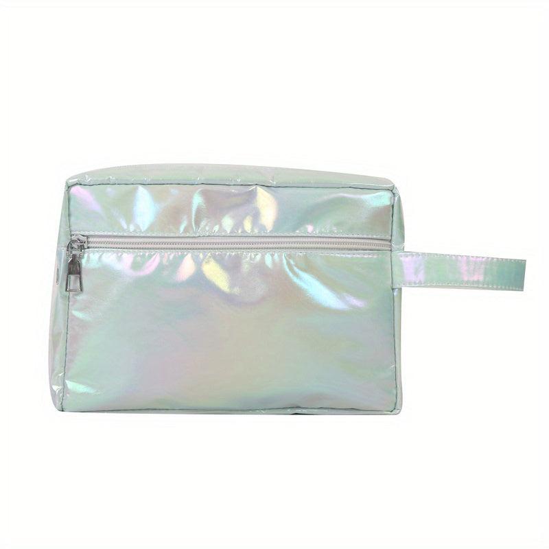 Purple Laser Clutch Purse Large Capacity Wrist Bag Women's Casual