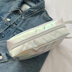 Purple Laser Clutch Purse Large Capacity Wrist Bag Women's Casual