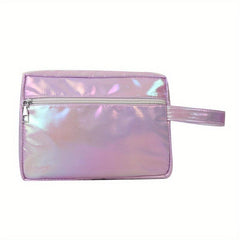 Purple Laser Clutch Purse Large Capacity Wrist Bag Women's Casual