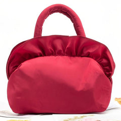 Ruffle Trim Satchel Bag Hand Purse Casual Clutch Coin Bag
